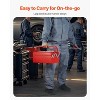 VEVOR Metal Tool Box, 14-inch, 2-Tier 3-Tray Portable Folding Tool Chest Organizer with Handle & Lock Hole, Powder Coated Steel, Red - 4 of 4