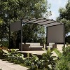 GustoWave 13' x 9' Outdoor Arched Pergola Gazebo with Sun Shade for Backyards - 3 of 4