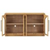 Okak Retro Minimalist Curved Kitchen Sideboard with Gold Handles and Adjustable Dividers for Living Room - 2 of 4