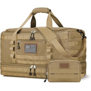 Tactical Duffle Bag for Men & Women, Gym & Travel Carry-On with Toiletry Bag, Shoe Compartment & Wet Pocket - 1 of 4