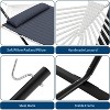 Nasitip Double Hammock with Foldable Steel Stand, 2-Person Outdoor Hammock with Pillow, 450LB Capacity, for Garden & Camping - 3 of 4