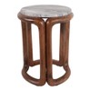 Artistic End Table, Side Table, or Small Night Stand - Polished Wood Bedside Table with Marble Top for Chic Bedroom or Living Room Decor - 2 of 4