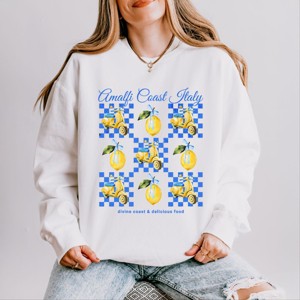 Simply Sage Market Amalfi Coast Italy Lemons Lightweight Garment Dyed Sweatshirt - 1 of 4