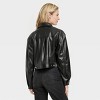 Women's Faux Leather Moto Jacket - Universal Thread™ Black - 2 of 3