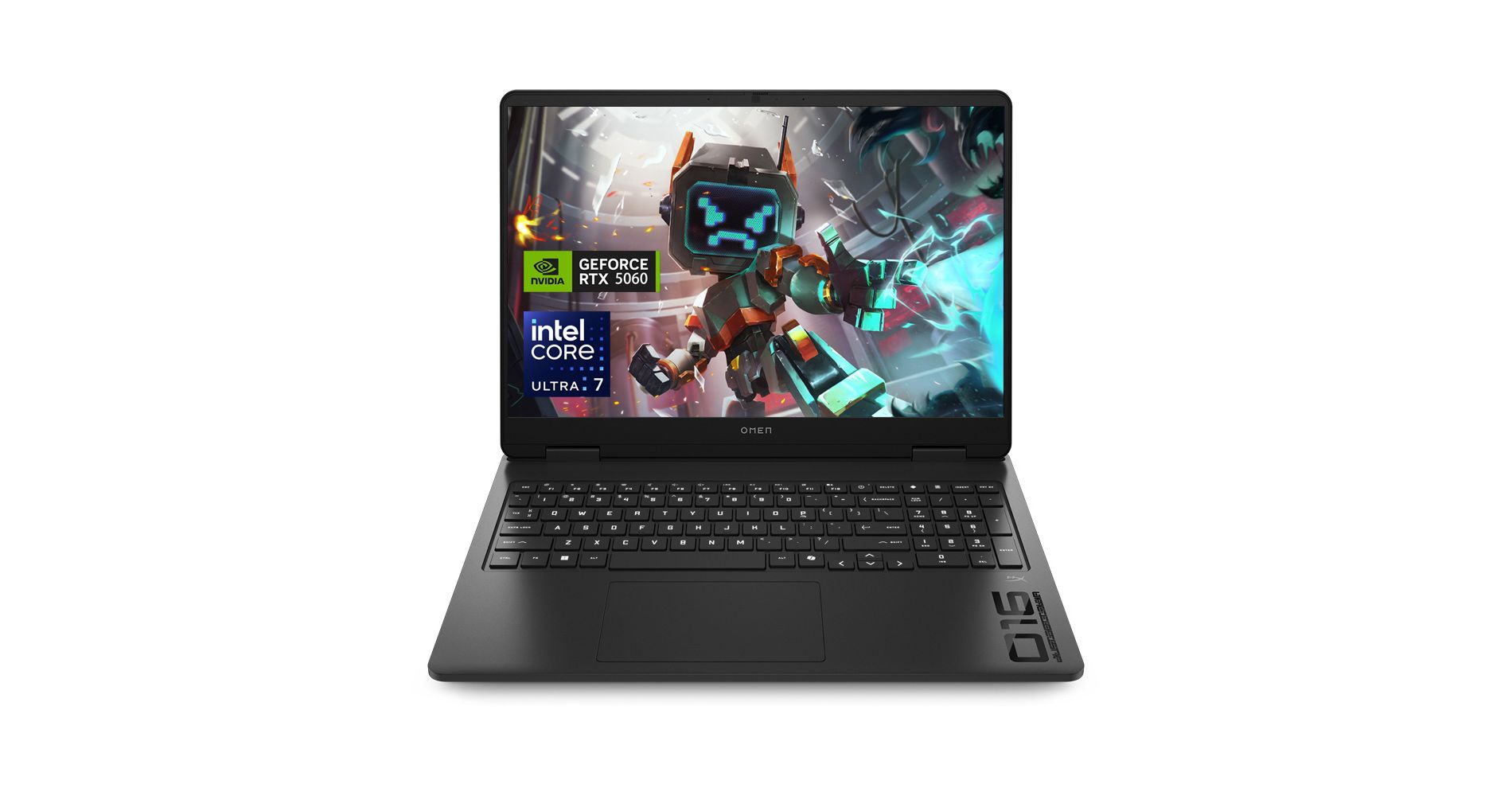 HP Omen Slim 16" FHD+ 144Hz Gaming Laptop, Intel Ultra 7 255H, RTX 5060, 32GB DDR5, 1TB SSD, Wi-Fi 6, Windows 11 Pro, Black