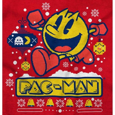 Ugly Christmas Pattern PACMAN Holiday Graphic T Shirt Men or Women Brisco Brands
