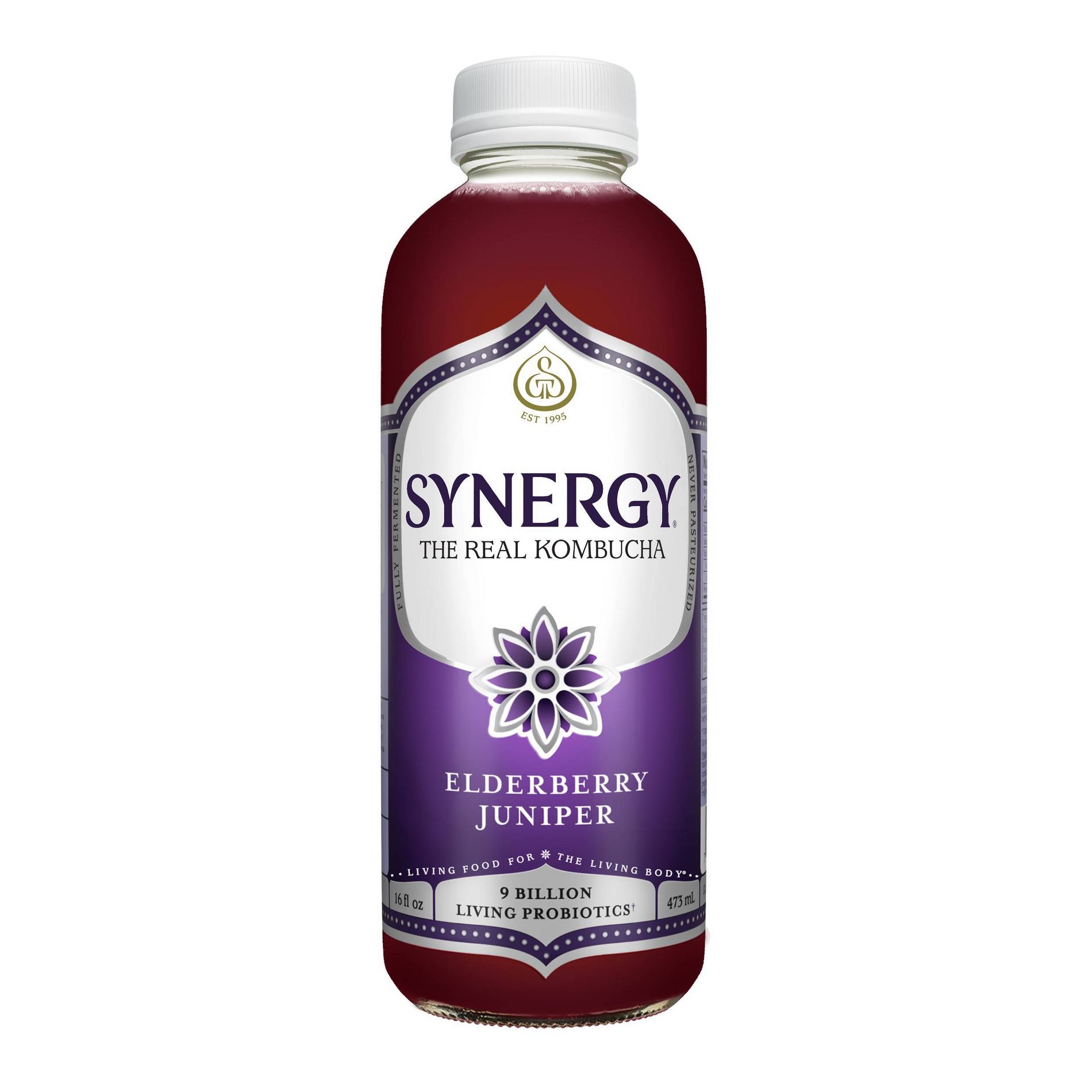 GT’s Synergy Elderberry Juniper Organic Raw Kombucha – 16 fl oz