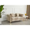 Hybition 65" Velvet Chesterfield Button-Tufted Loveseat for Living Room - 3 of 4