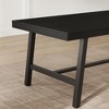 Industrial Dining Table for 6~8 People, 78.7" Long Rectangle Dining Tables, Wooden ,with Sturdy Metal Frame, for Kitchen, Dining Room - 3 of 4