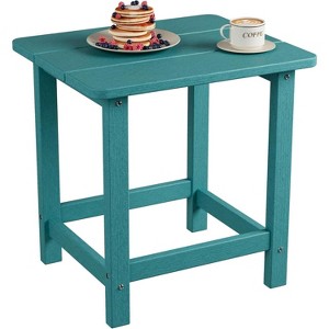 Adirondack Square Outdoor Side Table,Weather Resistant Patio End Tables,Durable Small Patio Table for Beach,Pool,Garden, Balcony, Porch - 1 of 4