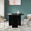 SpassWay 30"H Modern Wood Dining Table Versatile Kitchen Conference Gaming Table with Sturdy Tripod Base in Walnut/Black/Natural Wood - 3 of 4