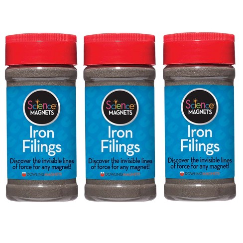 Dowling Magnets Iron Filings, 12 Oz. Jar, 3 Jars :