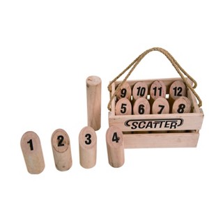 Transpac Wood 5.75 in. Tan Spring Outdoor Scatter Game Set of 13 - 1 of 2