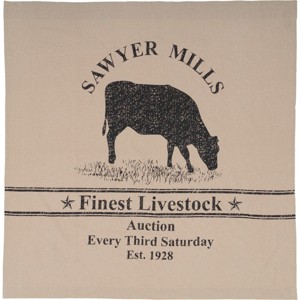 Sawyer Mill Charcoal Cow Shower Curtain 72x72 - 1 of 4