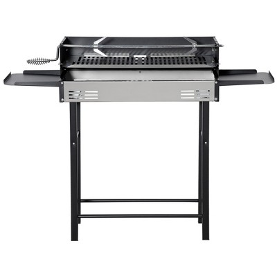 Stainless Steel Rotisserie Grill with Foldable Shelves