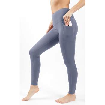 Yogalicious Womens High Waist Ultra Soft Nude Tech Leggings for Women -  Cornflower Blue - X Large