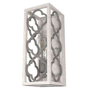 Hunter 5" Gablecrest Wall Light Distressed White Finish for Modern Farmhouse Charm - 1 of 2