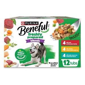 Purina Beneful Chopped Blends with Beef, Chicken & Lamb Recipes Wet Dog Food - 10oz - 1 of 4
