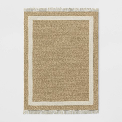 5' X 7'' Braided Outdoor Rug With Fringe Neutral/ivory - Threshold™  Designed With Studio Mcgee : Target