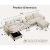 Vipbear 115 "Modular combination sofa with Bluetooth speaker and USB charger, cloud sofa with LED lights, for living room, apartment - 3 of 4