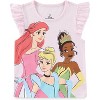 Disney Princess Moana Frozen Girls Short Sleeve Shirt and Tulle Skirt with Headband Set for Toddler and Big Kids - Size 3T - 3 of 4