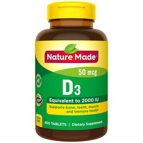 Nature Made Vitamin D3 2000 Iu 50 Mcg Tablets 400ct