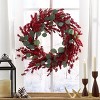 Gulches 29" EUCALYPTUS/BERRY WREATH - 4 of 4