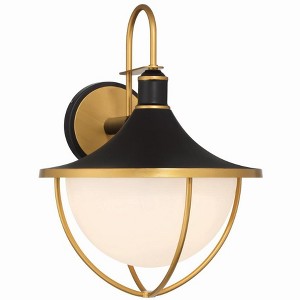 Crystorama Lighting Atlas 3 - Light Sconce in  Matte Black/Textured Gold - 1 of 3