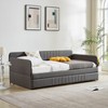 APRILSOUL Gray Twin Daybed with Trundle Metal Frame, Sofa by Day, Guest Bed by Night, No-Squeak, Easy Assembly - 2 of 4