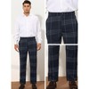 Lars Amadeus Men's Plaid Regular Fit Color Block Dress Pants - 4 of 4