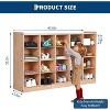 5 Section Closet, 15 Classroom Cubes with Anti-Tip Anchors, Nursery Cube with 4 Wheels, 5 Hooks and 2 Storage Boxes, for Home, School, Kindergarten - 2 of 4