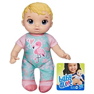 Baby Alive Cute ‘n Cuddly Flamingo PJ's 9.5" Baby Doll (Blonde Hair) - 1 of 4