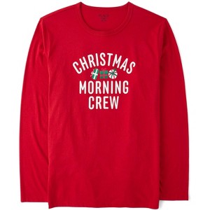 The Children's Place Adult Matching Family Long Sleeve Christmas Morning Crew Graphic Tee - 1 of 3