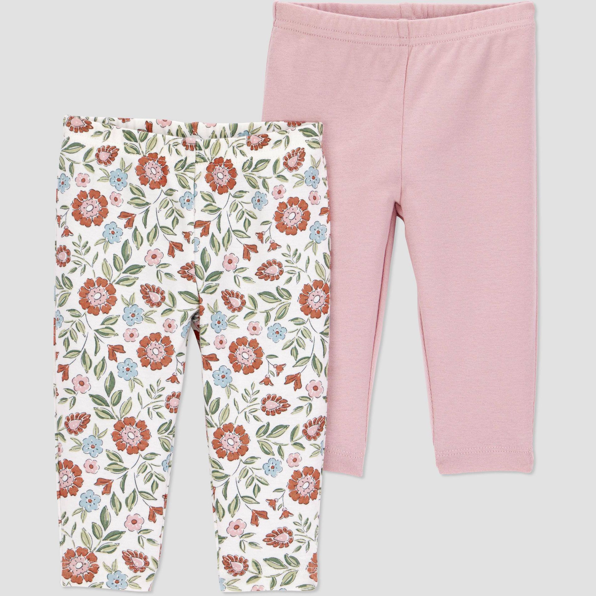 Carter's Just One You® Baby Girls' 2pk Floral Pants - Pink Newborn