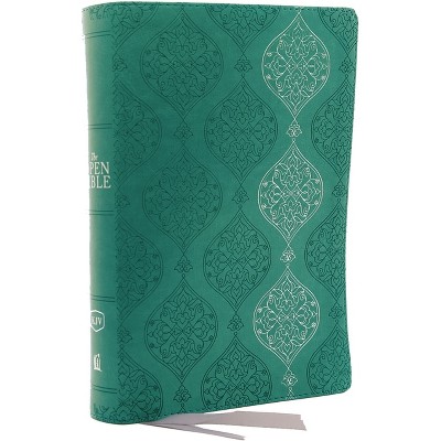 The KJV, Open Bible, Leathersoft, Blue, Red Letter Edition, Comfort Print - by  Thomas Nelson (Leather Bound)