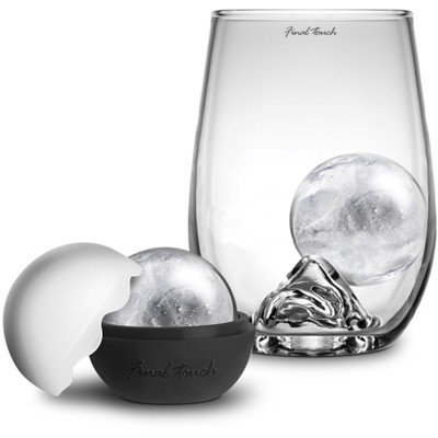Final Touch On the Rock 2 Piece Highball Glass and IceBall Set