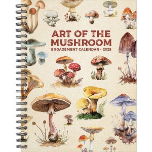 Willow Creek Press Art of the Mushroom 2025 Engagement Calendar: Weekly Planner, Spiral Binding, 6.5x8.525", All Ages - 1 of 4