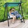 2 Person Patio Swing with Weather Resistant Glider and Adjustable Canopy - 3 of 4