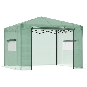 OutsunnyPortable Pop-up Walk-in Greenhouse with Roll-up Door - 1 of 4
