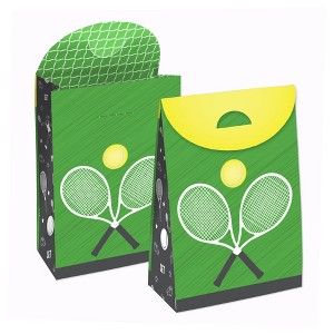 Big Dot of Happiness You Got Served - Tennis - Baby Shower or Tennis Ball Birthday Gift Favor Bags - Party Goodie Boxes - Set of 12 - 1 of 4