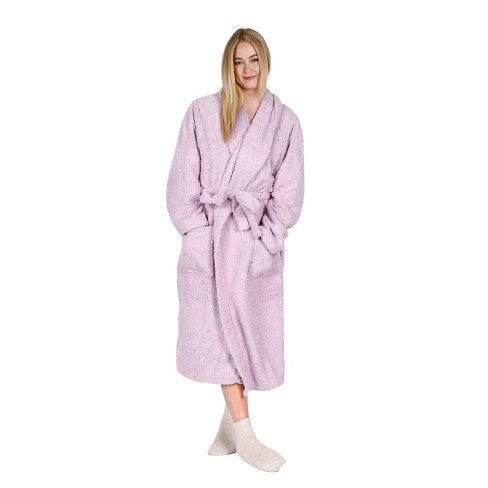 Tirrinia Super Soft Fluffy Hooded Robe Long Plush Fuzzy Bathrobe for Women  with Hood Sherpa Lined, Machine Washable, Blue