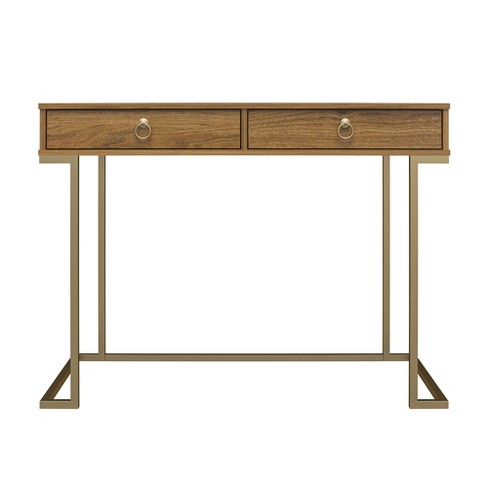 Real Living Woodgrain & Metal Single Drawer Desk