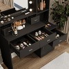 CAVINAS Smart Mirror Design Desk with Drawers with 4 Drawers Makeup Vanity Desk Rectangular Small Vanity Desk for Bedroom - 2 of 4