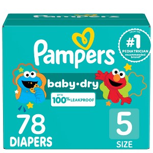 Pampers Baby Dry Diapers - (Select Size and Count) - 1 of 4