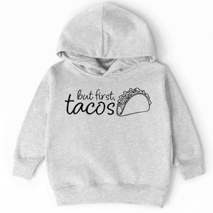 The Juniper Shop But First, Tacos Outline Toddler Hoodie - 1 of 4