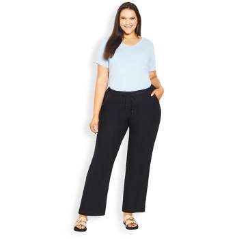 Plus Size Women's Linen Capri by Woman Within in Black (Size 12 W) Pants -  Yahoo Shopping