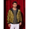 Lars Amadeus Men's Long Sleeves Zip Up Sparkle Metallic Sequins Hoodie Jackets - 2 of 4