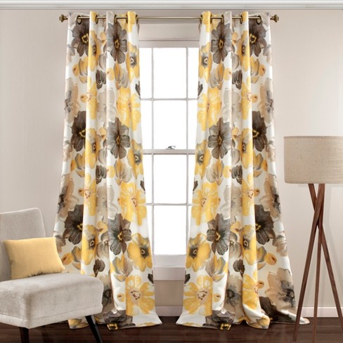 52 X84 Set Of 2 Leah Room Darkening Window Curtain Panel Yellow