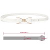 Allegra K Women's Skinny Waist Belt Metal Bow-knot No Buckle Thin Belt 1 Pc - 3 of 4