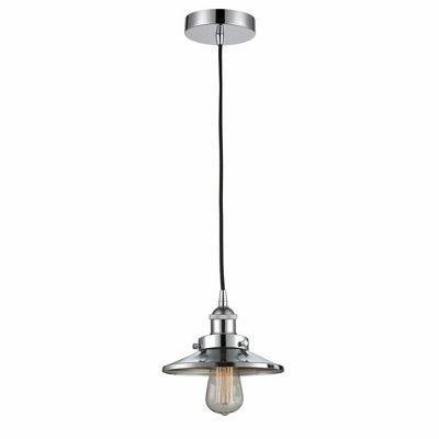 Railroad - 1 Light Cord Hung Mini Pendant In Modern Style-5.75 Inches Tall and 8 Inches Wide